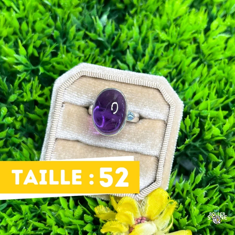 925 Silber Amethyst Ring #95