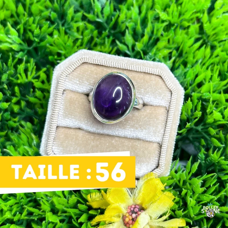 925 Silber Amethyst Ring #116