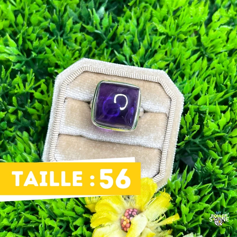 925 Silber Amethyst Ring #114