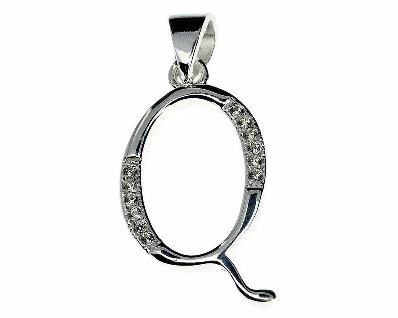 SCHMUCK BUCHSTABE Q, SILBERCHARM, ANHÄNGER