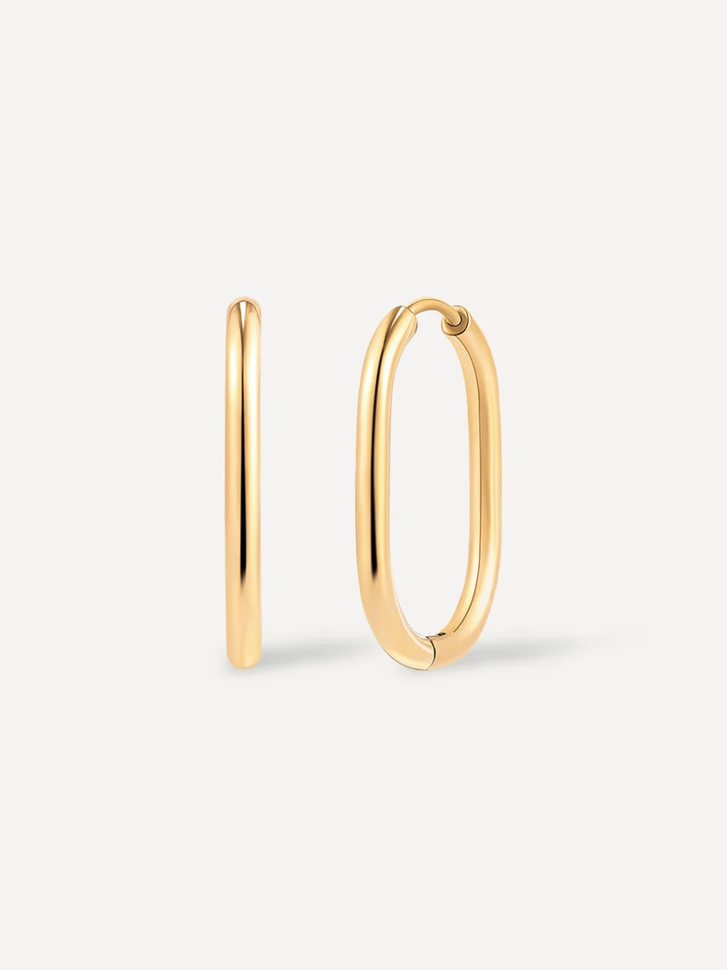27mm Elegant Oval Ohrringe