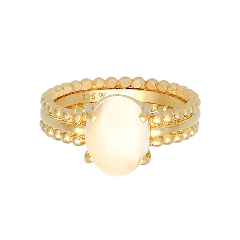 Ring | Mondstein ( Weiß )