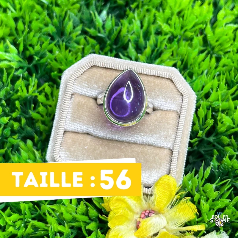 925 Silber Amethyst Ring #113