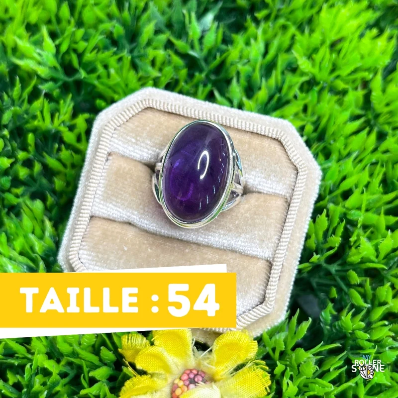 925 Silber Amethyst Ring #102