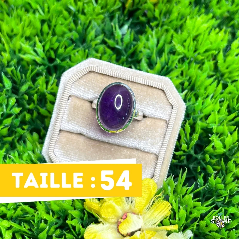 925 Silber Amethyst Ring #108