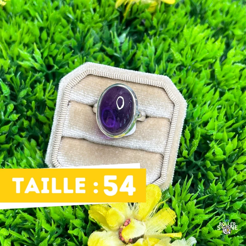 925 Silber Amethyst Ring #100