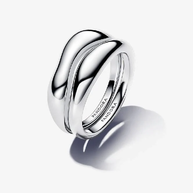 Organically Shaped Stacking Rings, Size 56