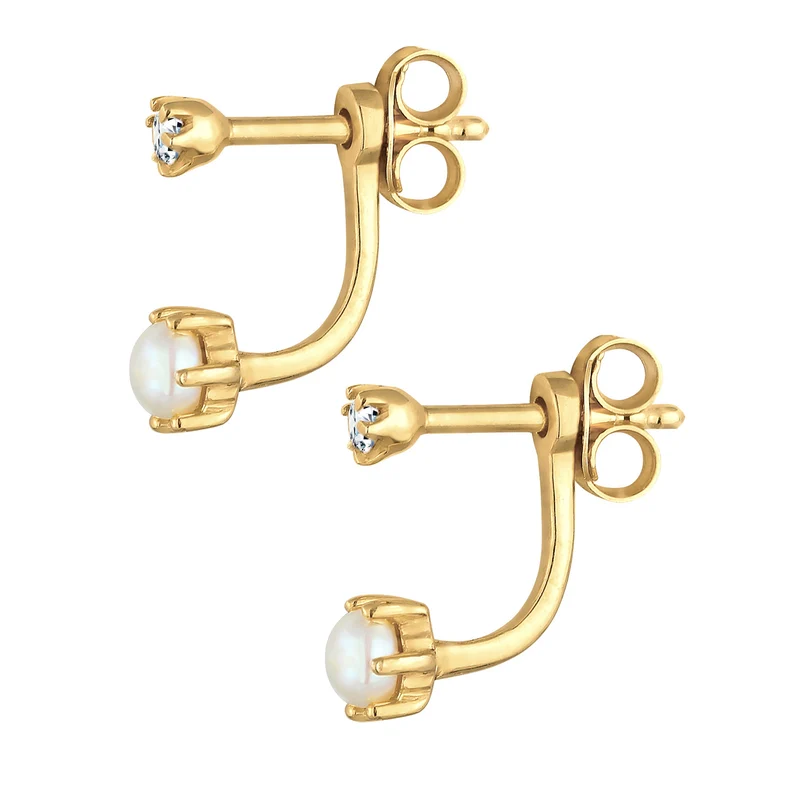 Ear Jacket | Diamant (0.06 ct), Süßwasserperle