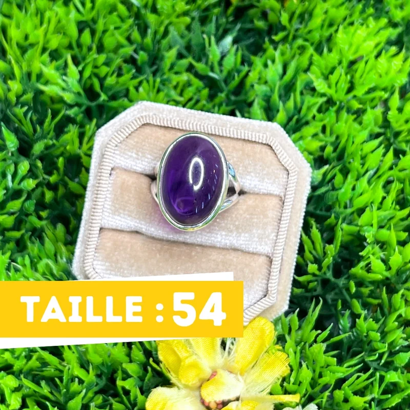 925 Silber Amethyst Ring #106