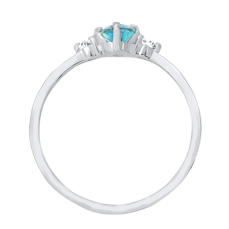 Ring | Zirkonia ( Hellblau )