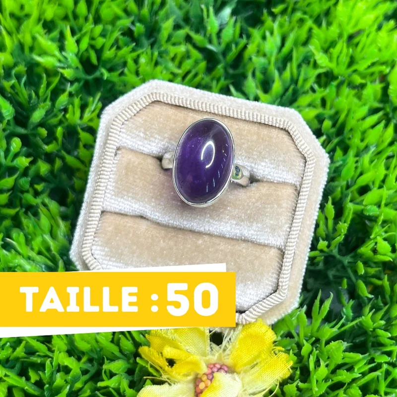 925 Silber Amethyst Ring #79