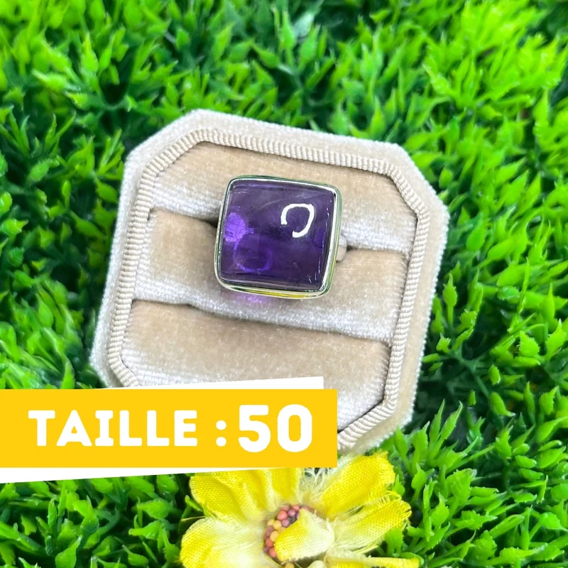 925 Silber Amethyst Ring #80