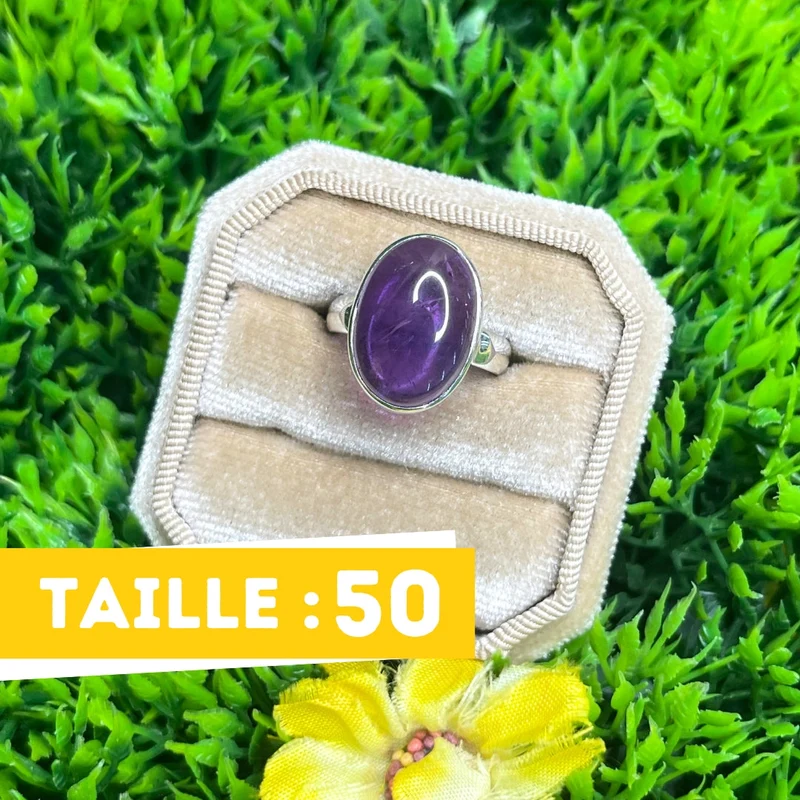 925 Silber Amethyst Ring #78
