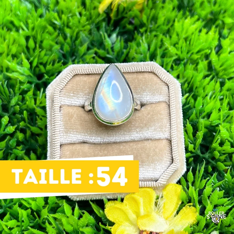 925 Silber Mondsteinring #213
