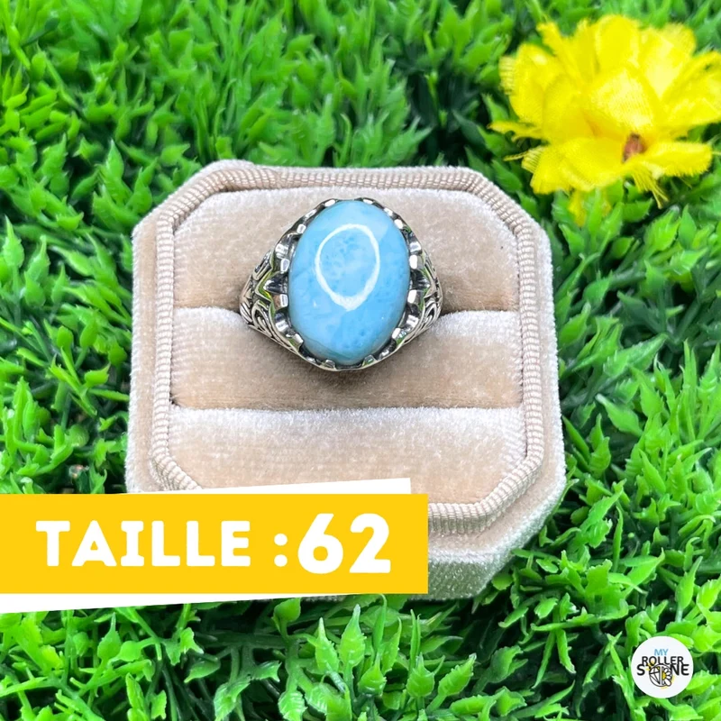 Larimar Pfau Silber Siegelring Nr. 3