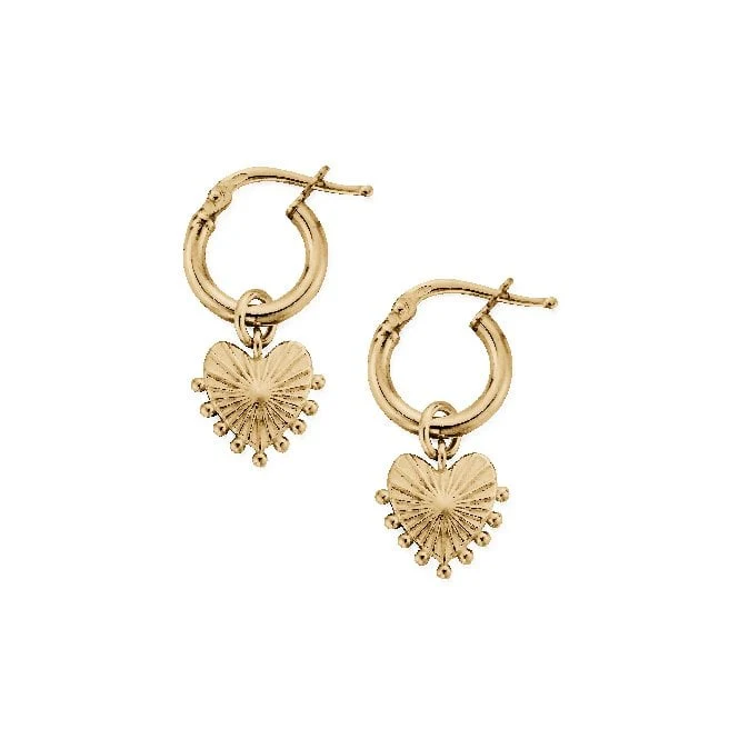 Gold Glowing Beauty Small Hoop Earrings