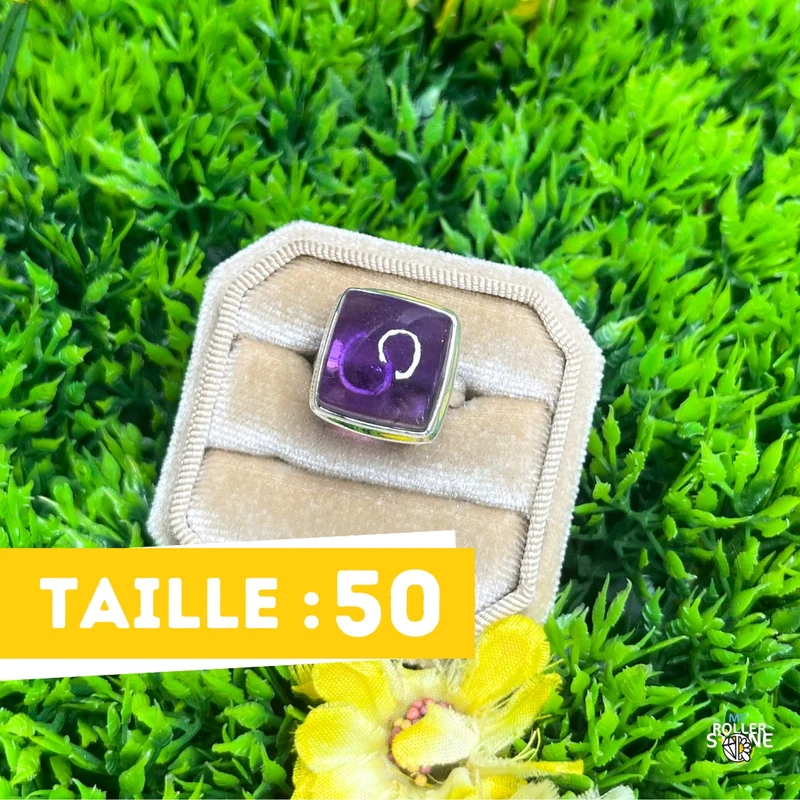 925 Silber Amethyst Ring #76