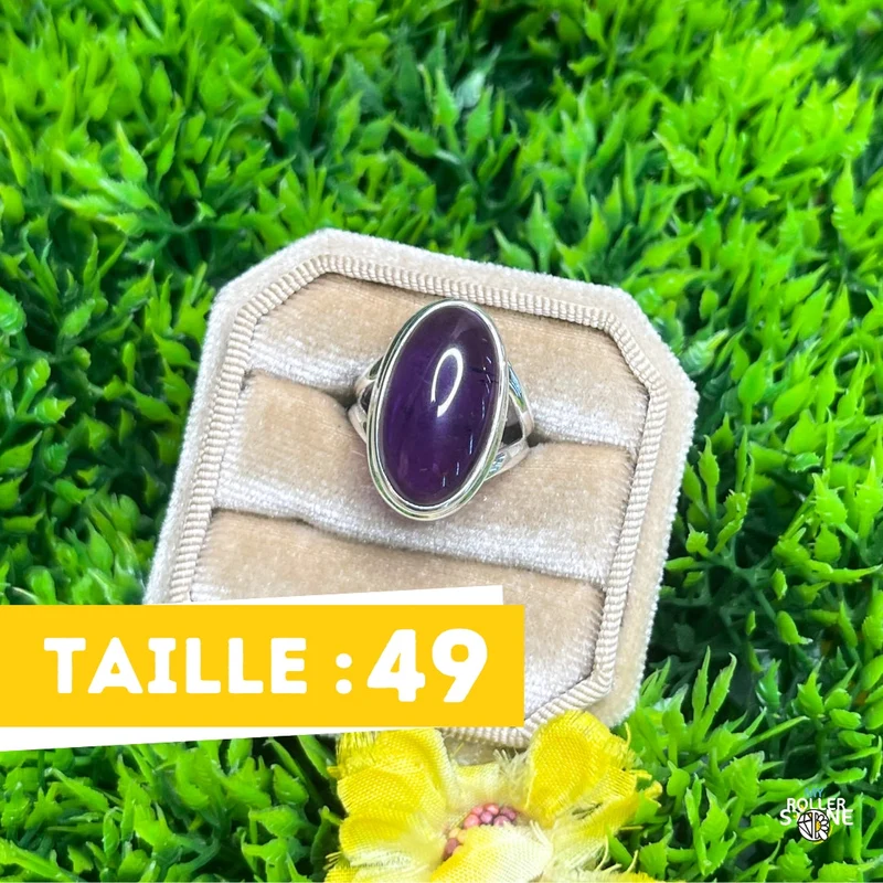 925 Silber Amethyst Ring #62