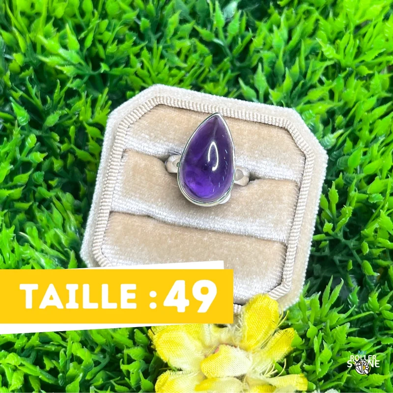 925 Silber Amethyst Ring #67