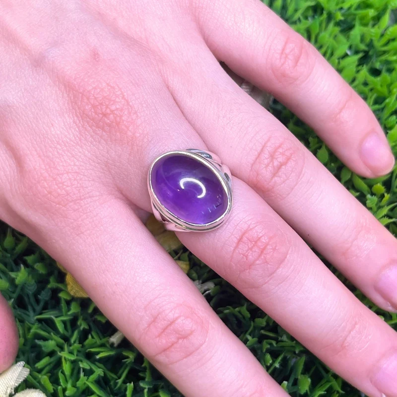 925 Silber Amethyst Ring #70
