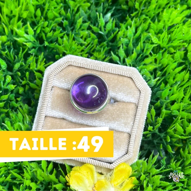 925 Silber Amethyst Ring #65