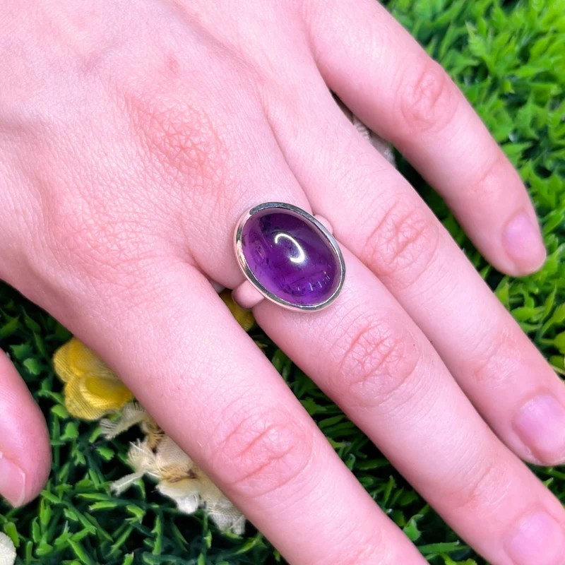 925 Silber Amethyst Ring #63
