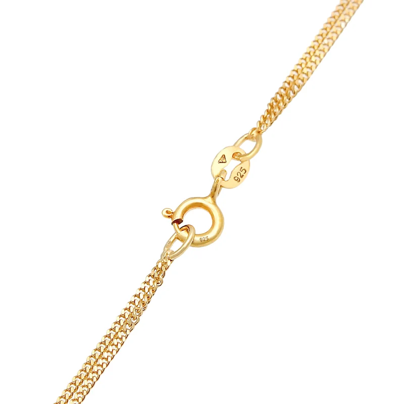 Layer-Halskette Kreuz | Mit Kristallen von Swarovski® (Weiß)