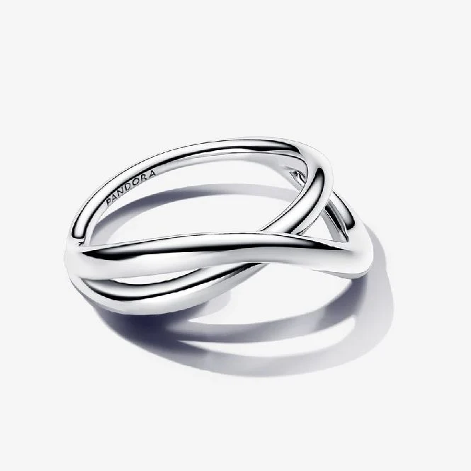 Organically Shaped Infinity Ring, Size 50