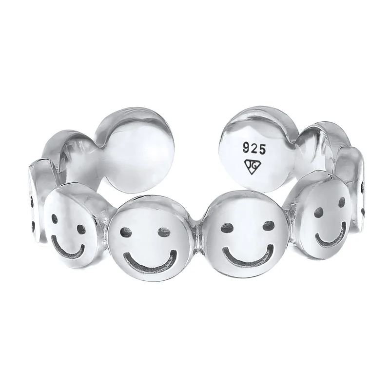 Bandring mit Smiling Face Offen