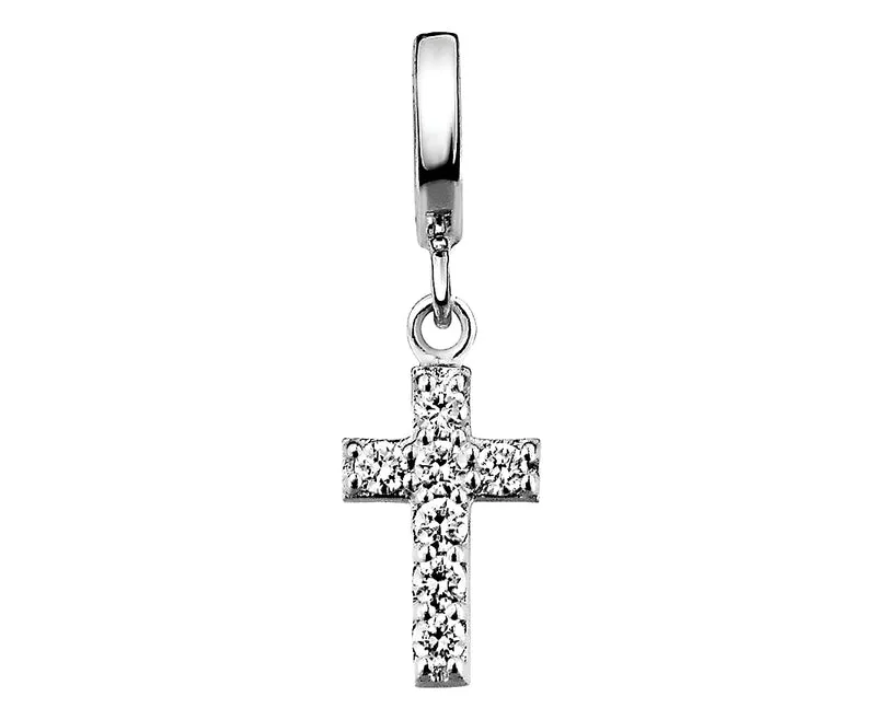 KREUZ ANHÄNGER, SILBERCHARM FÜR ARMBAND, DANGLE KREUZ, TAUFKREUZ