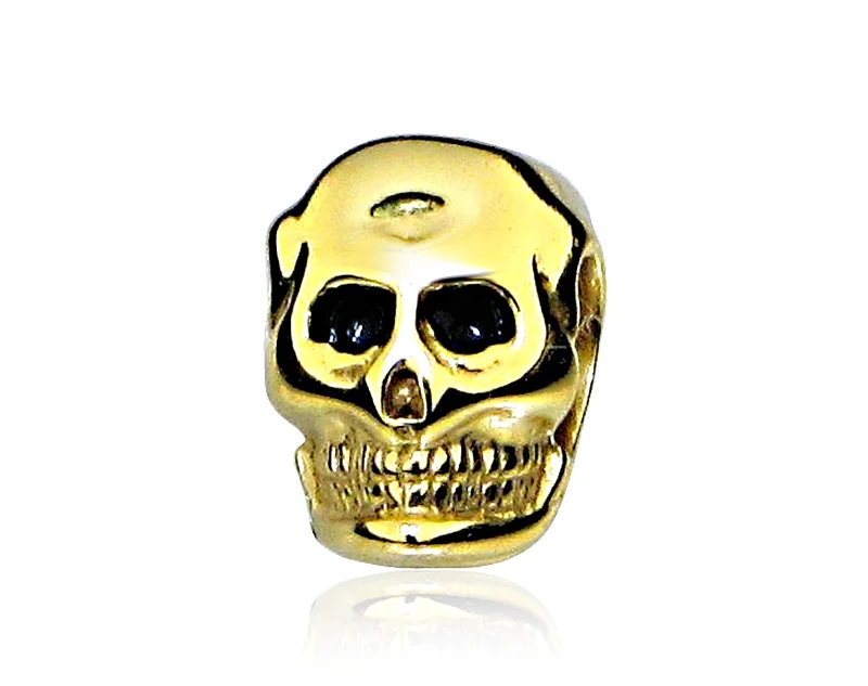 TOTENKOPF CHARM, ANHÄNGER SKULL GOLD, GOLDSCHMUCK