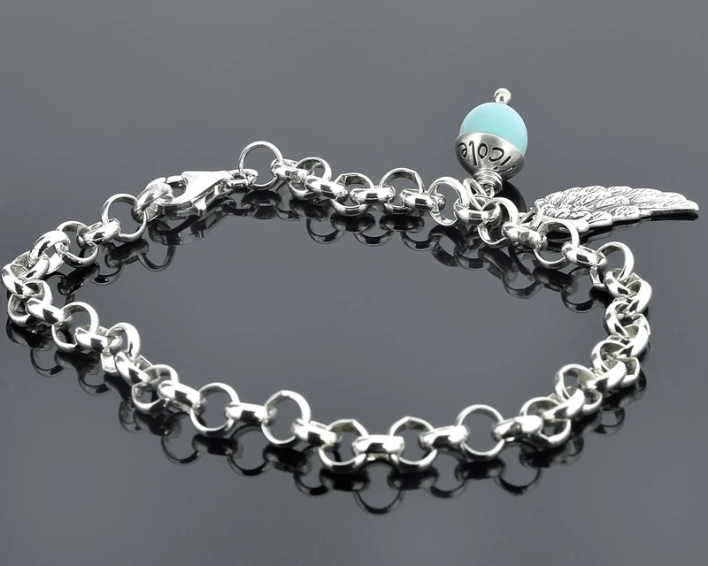 SILBERSCHMUCK MIT GRAVUR, ENGELSRUFER ARMBAND, BETTELARMBAND SILBER