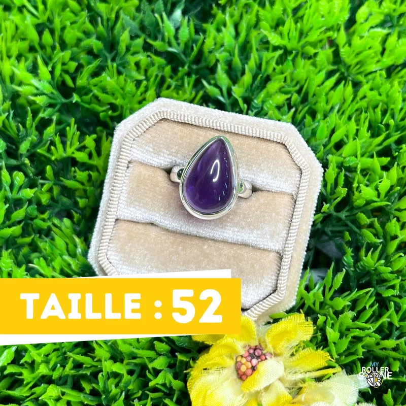 925 Silber Amethyst Ring #94