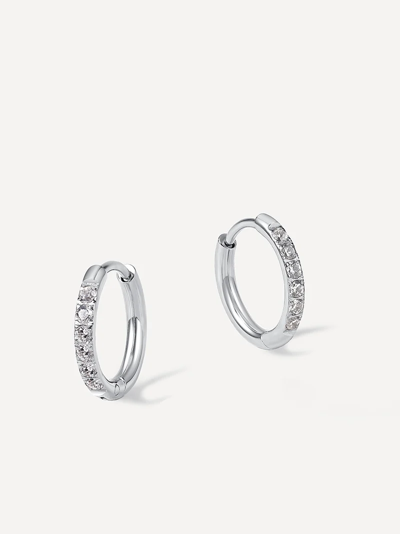 CRYSTALIZED SHINE HOOP Medium Ohrringe