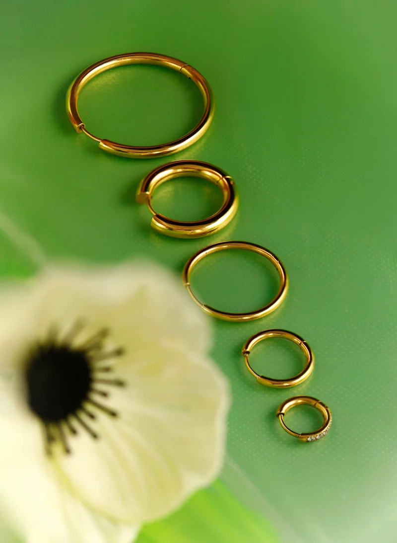 14mm SLIM HOOP Small Ohrringe