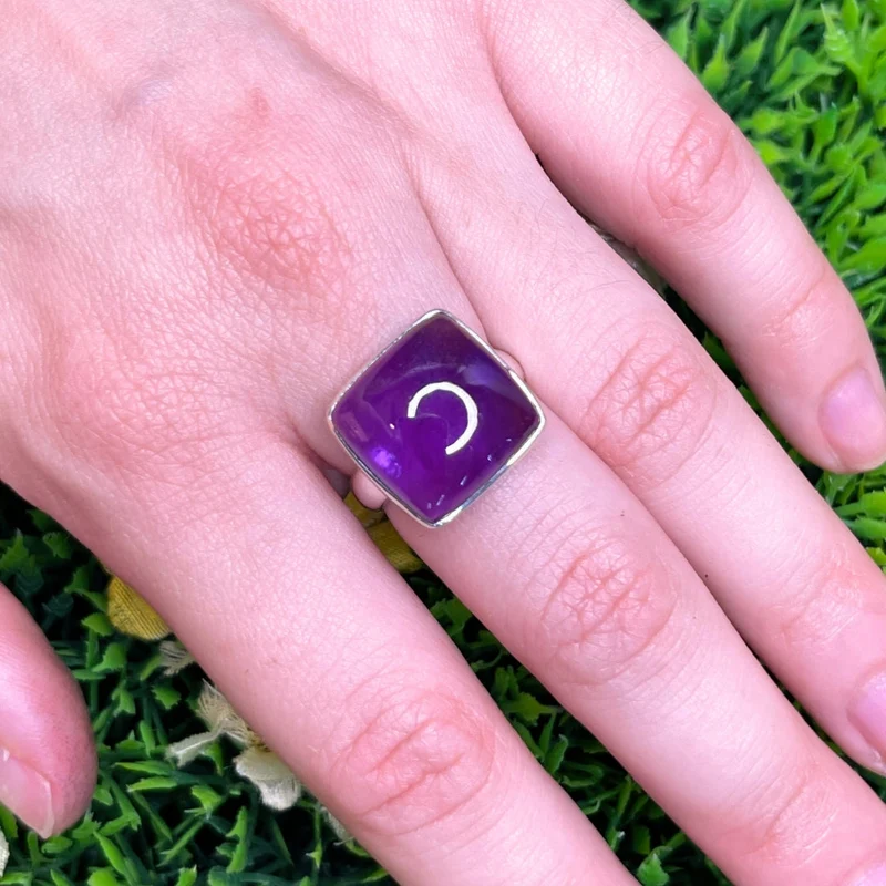 925 Silber Amethyst Ring #64