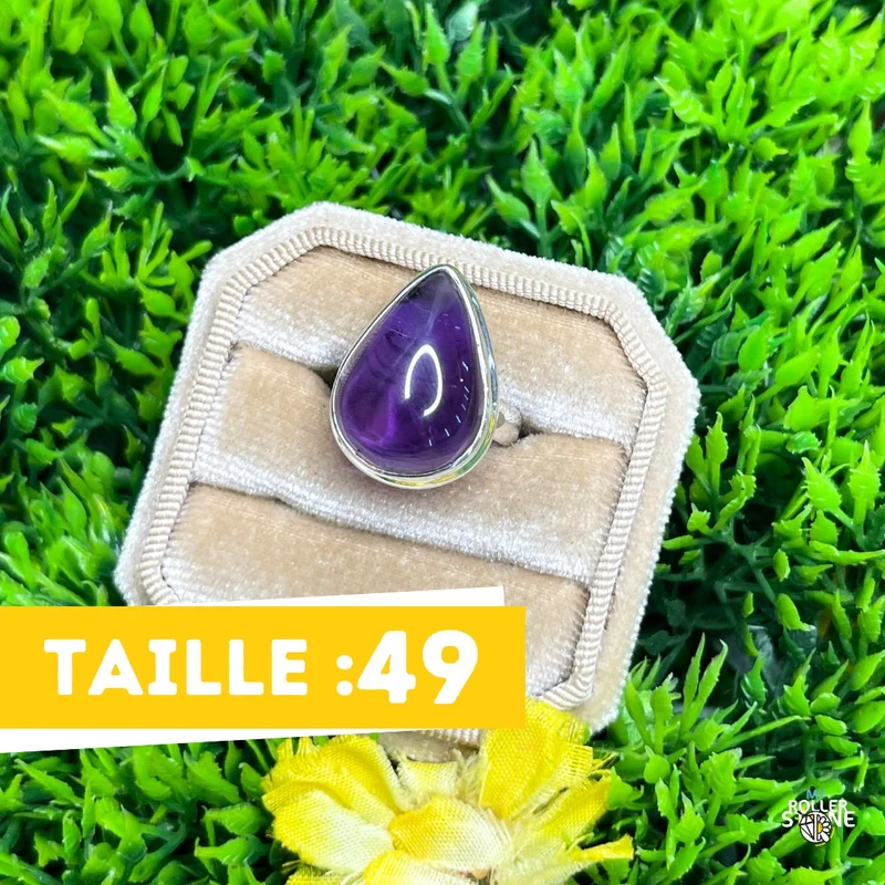 925 Silber Amethyst Ring #69