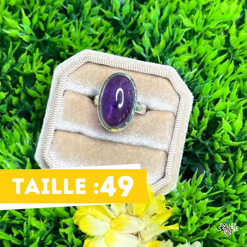 925 Silber Amethyst Ring #68