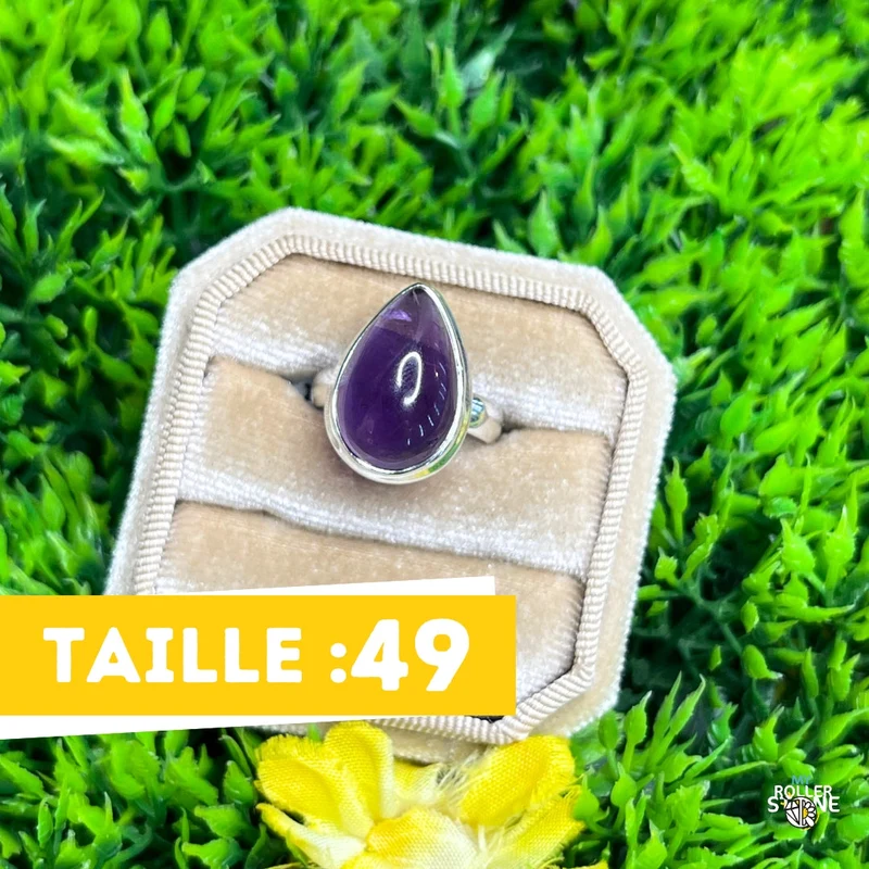 925 Silber Amethyst Ring #66