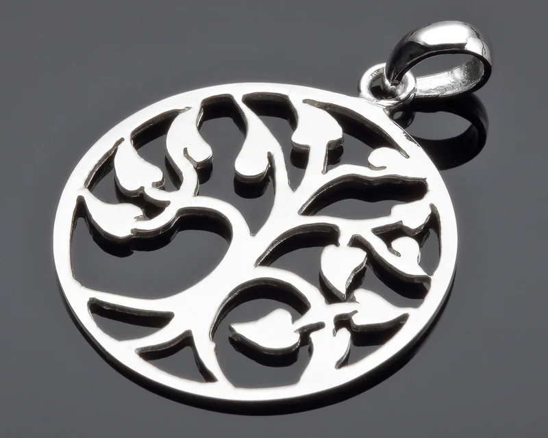 SCHMUCK ONLINE, ANHÄNGER LEBENSBAUM, CHARM SILBER, GESCHENK GEBURT