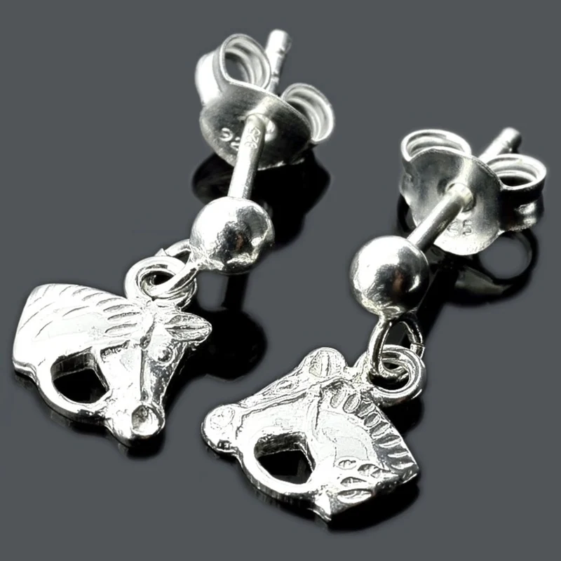 Pferde Ohrstecker aus 925 Silber Ohrschmuck Pferdchen