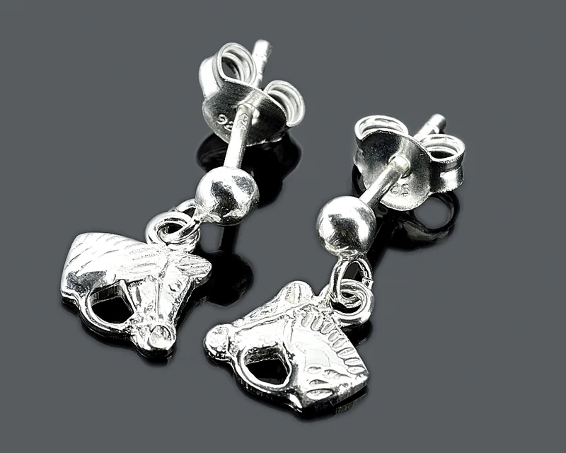 Pferde Ohrstecker aus 925 Silber Ohrschmuck Pferdchen