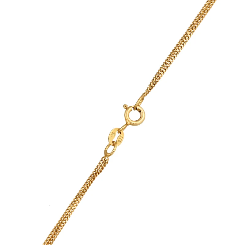 Layer-Halskette Plättchen | Mit Kristallen von Swarovski® (Weiß)