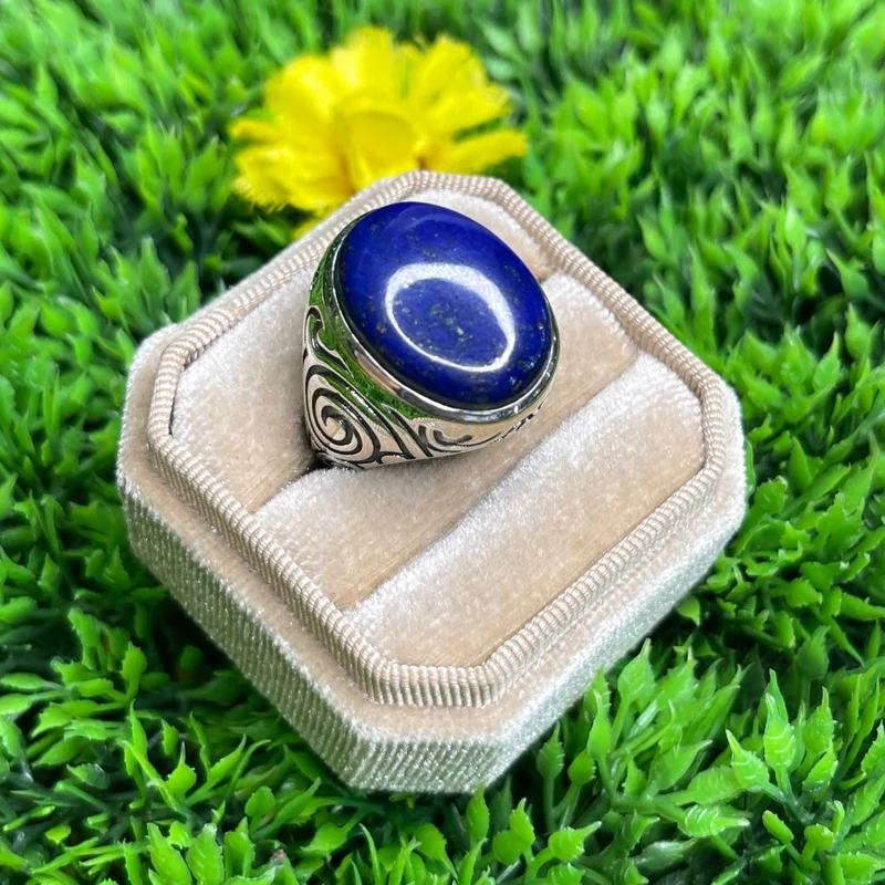 Lapislazuli-Stammes-Silber-Siegelring Nr. 1