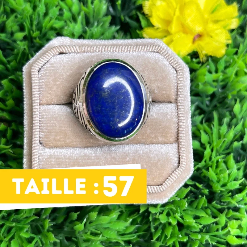 Lapislazuli-Stammes-Silber-Siegelring Nr. 3