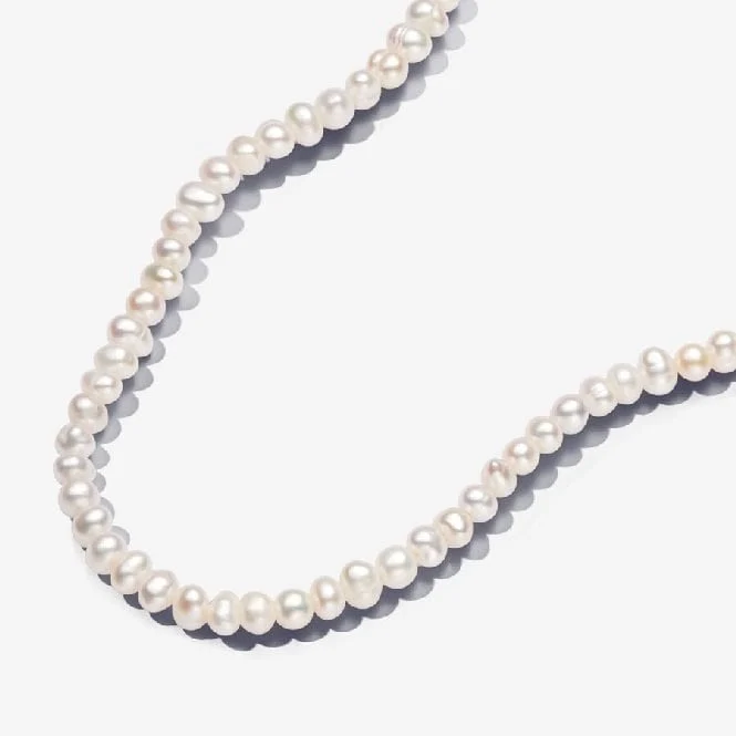 Gold Treated Freshwater Cultured Pearls T-Bar Collier Necklace, 45cm