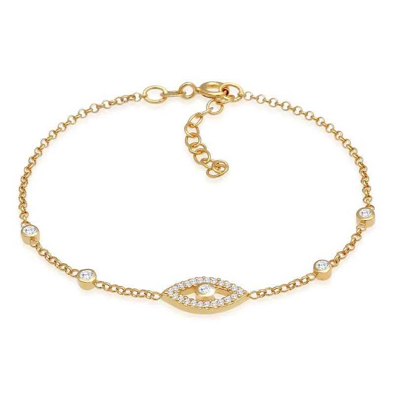 Armband Evil Eye | Zirkonia ( Weiß )