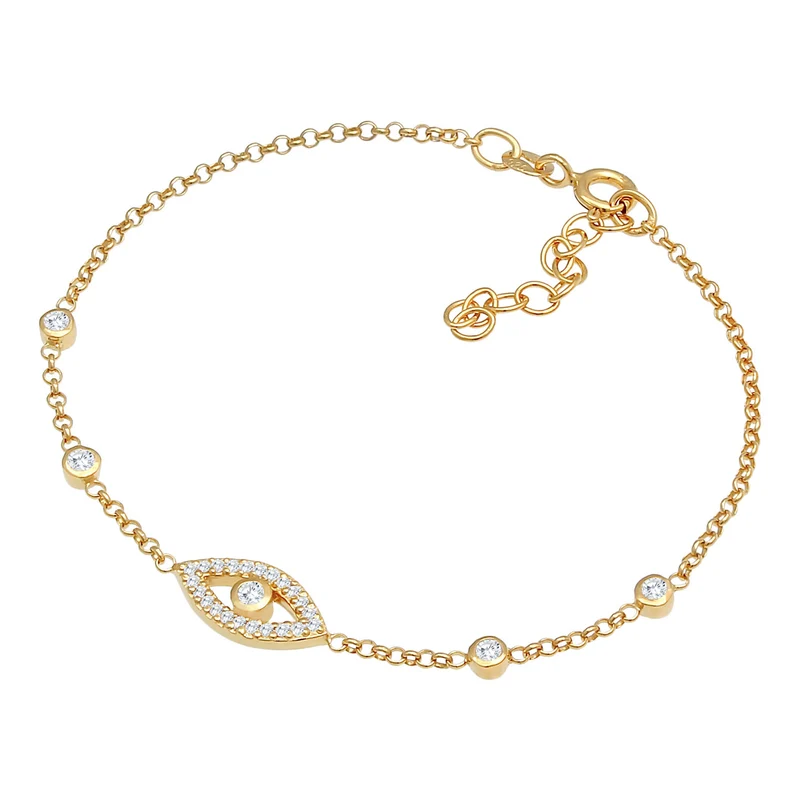 Armband Evil Eye | Zirkonia ( Weiß )