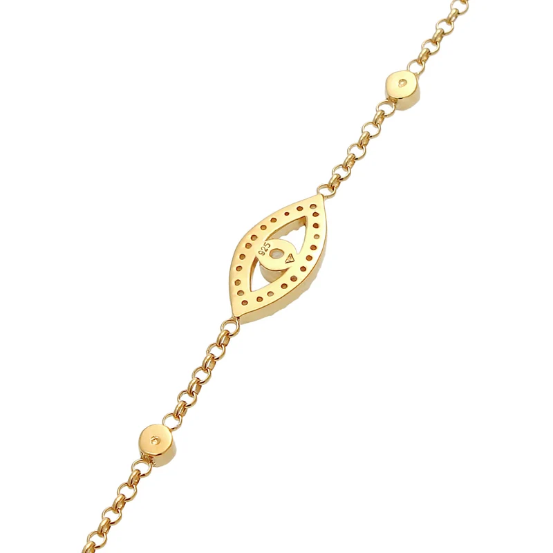 Armband Evil Eye | Zirkonia ( Weiß )