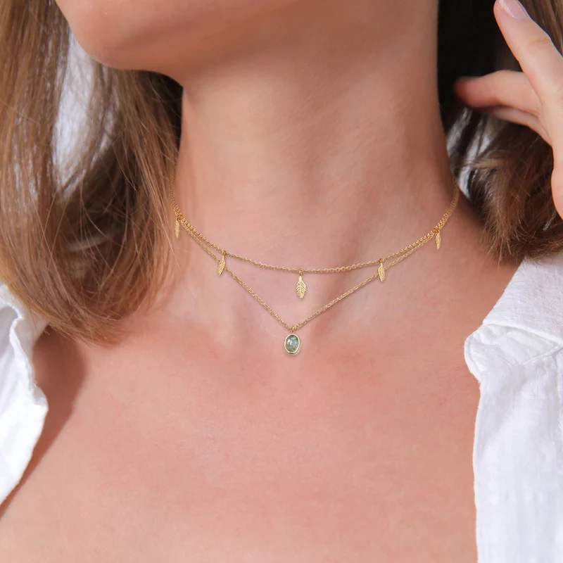 Choker | Labradorit ( Grau )